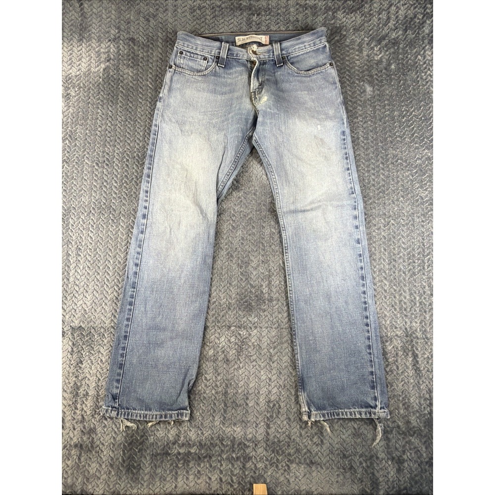 Levis 514 Jeans Mens 29x30 Blue Dark Wash Cotton Slim Straight Denim Workwear